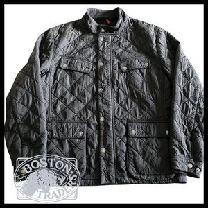 Vintage Boston Traders Black Quilted Utility Jacket (L)